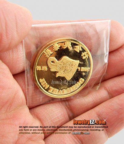 เหรียญทองคำยี่ห้อ จิ้นไถ่เฮง น้ำหนัก 15.24กรัม (1บาท)