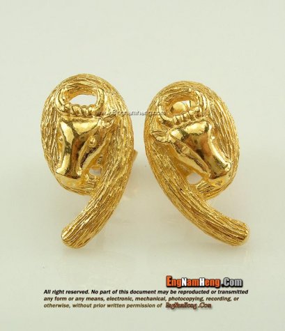 ต่างหูทองแท้ 96.5 เปอร์เซ็นต์ ปีวัว