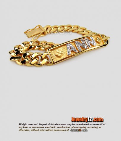 สร้อยแขนทองฝังเพชรแท้ {หลุดจำนำ} สภาพป้ายแดงค่ะ