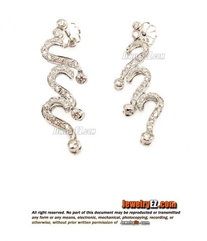 ต่างหูเพชรแฟนซี เรือนทองคำขาว สำหรับสาวทันสมัยค่ะ