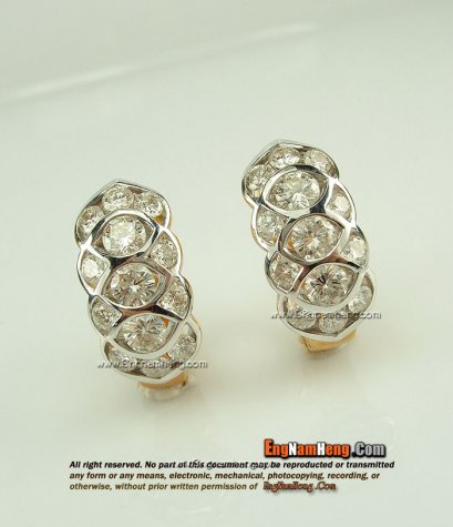 ต่างหูเพชรแท้ เบลเยี่ยมคัต น้ำ97 สวยค่ะ