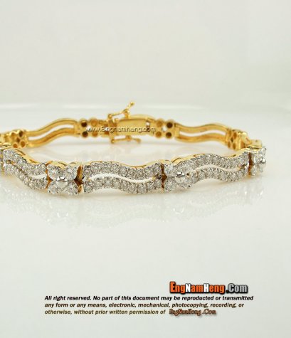 สร้อยแขนเพชรแท้ เบลเยี่ยมคัต เส้นคู่ค่ะ