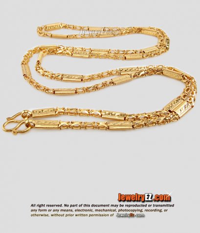 สร้อยคอทอง 22K {หลุดจำนำ} เส้นยาวห้อยพระสบายค่ะ