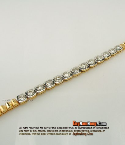 สร้อยแขนเพชรเรียง เพชรสวยทุกเม็ดค่ะ (4728)