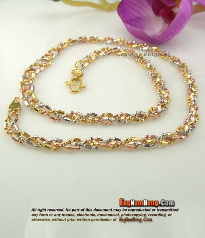 สร้อยคอทอง 96.5 เปอร์เซ็นต์ น้ำหนัก 1 บาทลายเปียค่ะ ทำสีเหมือนทองเคอิตาลีค่ะ