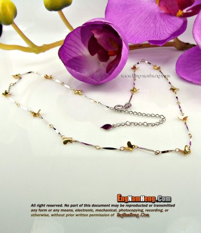 สร้อยคอ 750 Italy (18K) ลายผีเสื้อ สวยน่ารักค่ะ