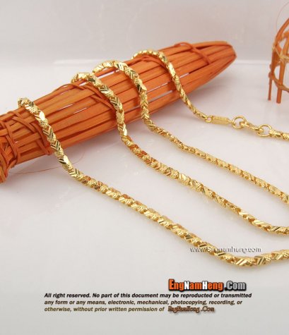 สร้อยคอทอง 99.99 เปอร์เซ็นต์ (24K) ทองบริสุทธิ์ ลายสวยน่ารัก ไม่เหมือนใครค่ะ