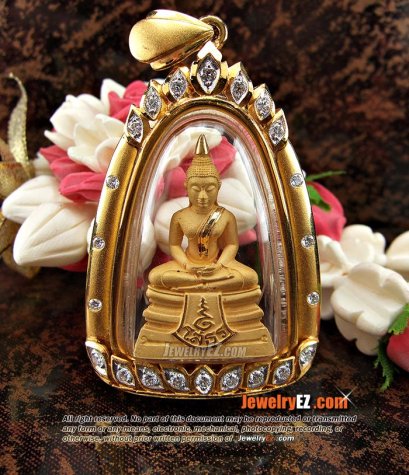 พระพุทธโสธร พิมพ์ใหญ่ องค์ที่1 รุ่น ประวัติศาสตร์กรมตำรวจ 80ปี เนื้อทองคำ99.99% สวยกริ๊ป