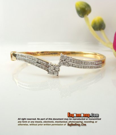 กำไลเพชรแท้ เบลเยี่ยมคัต แบบไขว้ค่ะ