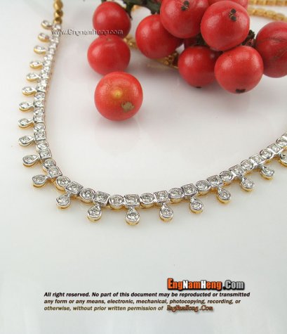 สร้อยคอเพชรเบลเยี่ยมคัท น้ำ 97 G-Color/VVS น้ำหนักเพชรรวม 2.78 กะรัต รูปแบบเรียบร้อย ใส่ออกงานได้สวยๆค่ะ