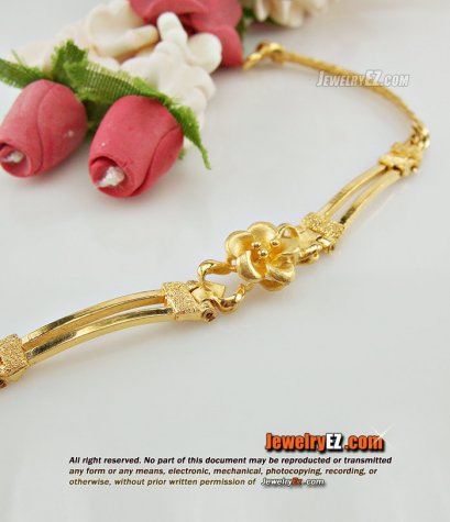 สร้อยแขนทอง 99.99% (24k) ลายดอกไม้ สวยๆน่ารักมั๊กมาก.. นน.11.73กรัม