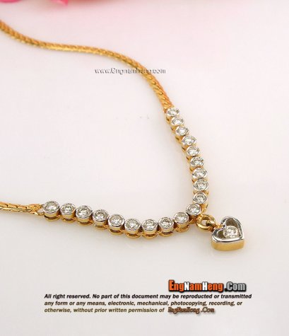 สร้อยคอเพชรเรียงห้อยหัวใจ น่ารัก ไม่แพง ค่ะ