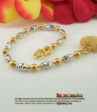 สร้อยแขนทอง 96.5 เปอร์เซ็นต์ น้ำหนัก 1 บาท ลายเม็ดแตงชุบ 2 สีค่ะ