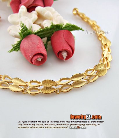 สร้อยแขนทอง 99.99 เปอร์เซ็นต์ (24K) งานดีไซน์ ลายสวยแปลกน่ารัก มีหนึ่งเดียว