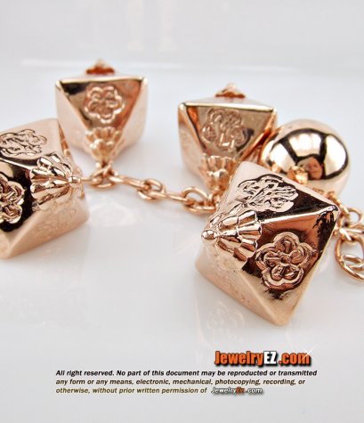 สร้อยแขน Pink Gold (45เปอร์เซ็นต์) สวยหรูหรา ลายแปลก น่ารักและหายากค่ะ