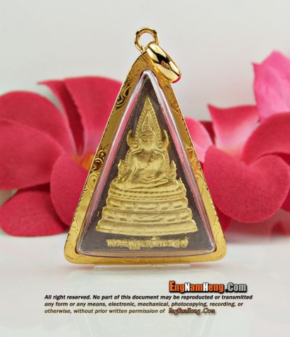 พระพุทธชินราช รุ่นเฉลิมพระเกียรติ เลี่ยมกรอบทองค่ะ