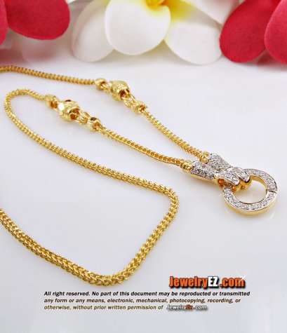 สร้อยคอทอง 96.5% หัวท้ายเพชรแท้ เบลเยี่ยมคัท ใช้งานได้หลากหลาย ใส่สวยมากๆค่ะ