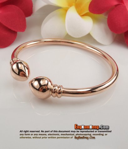 กำไล Pink Gold ทองคำ 45 เปอร์เซ็นต์ หัวบัวรีค่ะ