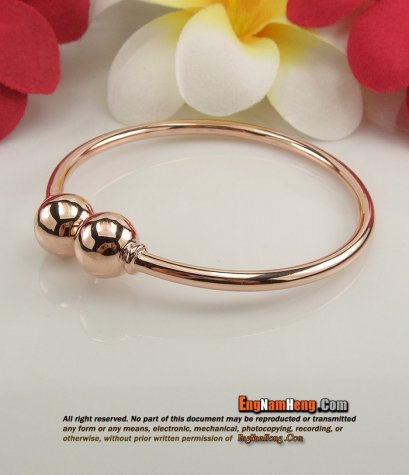 กำไล Pink Gold หัวบัวกลมค่ะ