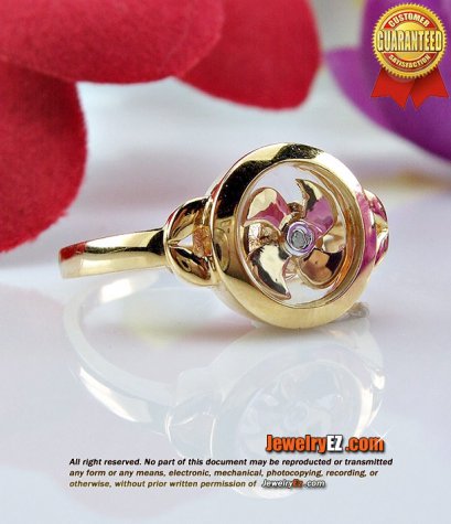 แหวนกังหันนำโชค ตัวเรือนทอง18K ใส่เสริมเพิ่มความเป็นสิริมงคล สินค้านำเข้า ราคาขายส่ง