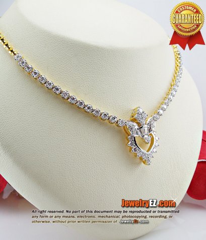 สร้อยคอเพชร เบลเยี่ยมคัท G-Color/VVS1 เพชรสวยรูปแบบน่ารักค่ะ