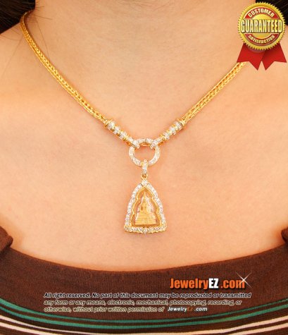 สร้อยคอทอง 96.5เปอร์เซ็นต์ หัวท้ายเพชรแท้เบลเยี่ยมคัท เพชรขาวสวยปิ้งๆ ค่ะ