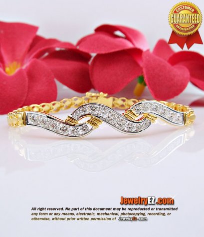 สร้อยแขนเพชร 1.31 กะรัต เพชรเบลเยี่ยม F-Color/VVS1 (น้ำ98) ใส่สวย น่ารักมั้กมักค่ะ