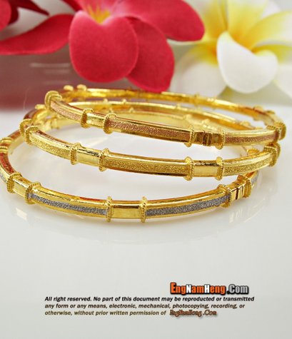 กำไลทอง 96.5%  3  วงน้ำหนักชุดละ 2 บาทค่ะ