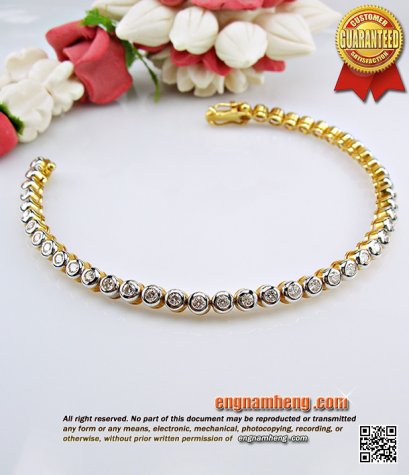 สร้อยแขนเพชรเบลเยี่ยมคัท G-Color/VVS1 เพชรเรียงทั้งเส้นค่ะ สวยมากๆค่ะ