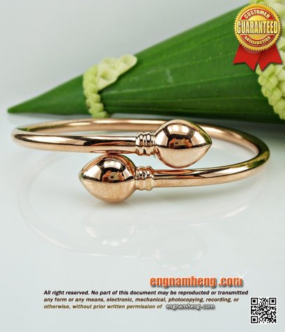 กำไล Pink Gold หัวบัวไขว้ ใส่สวยน่ารักค่ะ