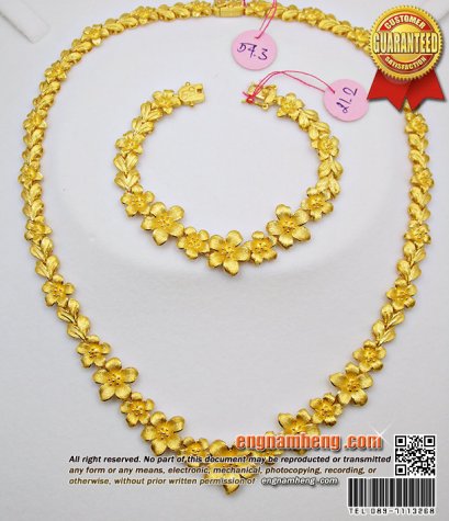 สร้อยคอทอง 96.5% ชุดเชตดอกไม้ งานละเอียดปราณีต สวยมากๆค่ะ ค่ากำเหน็จไม่แพงคร้า