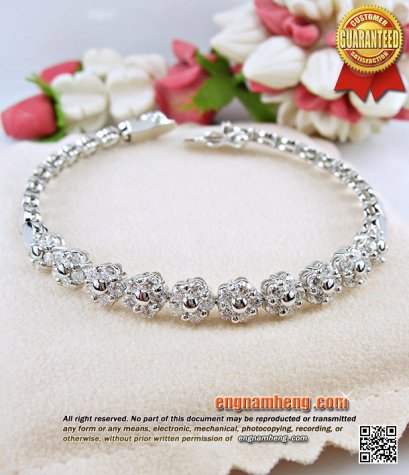 สร้อยแขนเพชรเบลเยี่ยมคัท น้ำ98 F-Color/VVS 2.05 กะรัต เพชรขาววิ๊ง ดีไซน์สวย ตัวเรือนแข็งแรง น่าใส่มั่กมากค่ะ