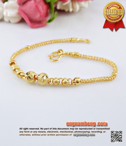 สร้อยแขนทอง 96.5% น้ำหนัก 1 สลึง (3.8 กรัม) ลายใหม่ใส่น่ารักค่ะ