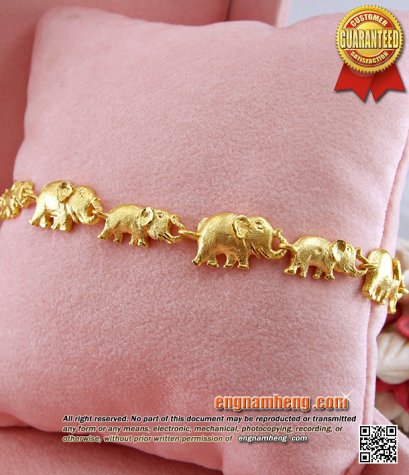 สร้อยแขนทอง 96.5% น้ำหนัก 1 บาท (15.2 กรัม) ลายโขลงช้าง งานสวยละเอียดมากๆค่ะ น่าใส่น่าสะสมค่ะ