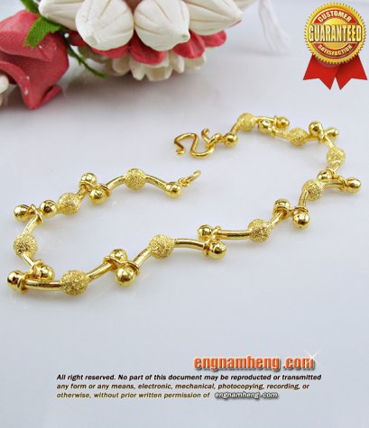 สร้อยแขนทอง 96.5% น้ำหนักทอง 7.6 กรัมค่ะ (2 สลึง) ลายมาใหม่ใส่สวยน่ารักค่ะ