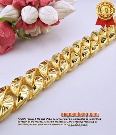 สร้อยแขนทอง 96.5% น้ำหนักทอง 3 บาท ลายตะไบโปร่งค่ะ