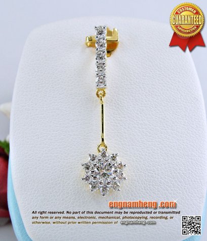 จี้เพชรเบลเยี่ยมคัท น้ำ 97 (G-Color/VVS1) เพชรทรงกระจุกใส่สวยดูเด่นค่ะ น้ำหนักเพชร 0.66 กะรัตค่ะ