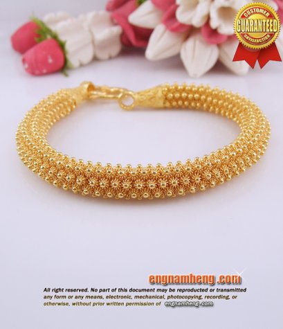 สร้อยแขนทอง 96.5% น้ำหนัก 33.5 กรัม (2.2 บาท) ลายดอกพิกุลงานละเอียดประณีต สวยมากๆค่ะ