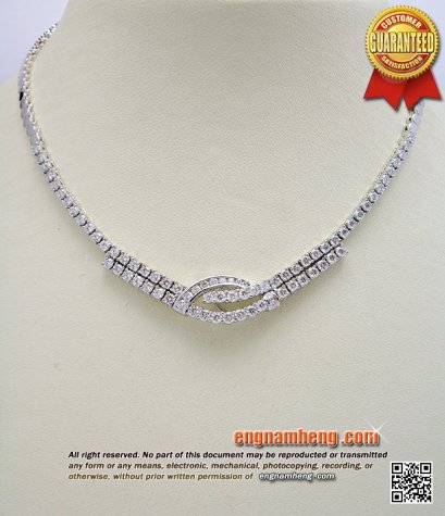 สร้อยคอเพชรเบลเยี่ยมคัทน้ำ 98 F-Color/VVS1 น้ำหนักเพชร 3.50 กะรัต เพชรสวยน้ำขาวน่ารักสุดๆค่ะ