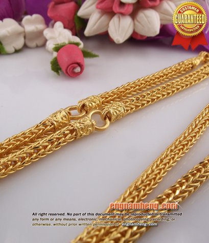 สร้อยคอทอง 96.5% น้ำหนักทอง 3 บาท (45.6 กรัม) ลายแปดเสา งานสวยประณีต ไม่ซ้ำแบบใครค่ะ