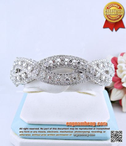 DB112 กำไลเพชรน้ำ 98 F-Color/VVS น้ำหนักเพชรรวม 6.10 กะรัต หรูหราสวยดีค่ะ