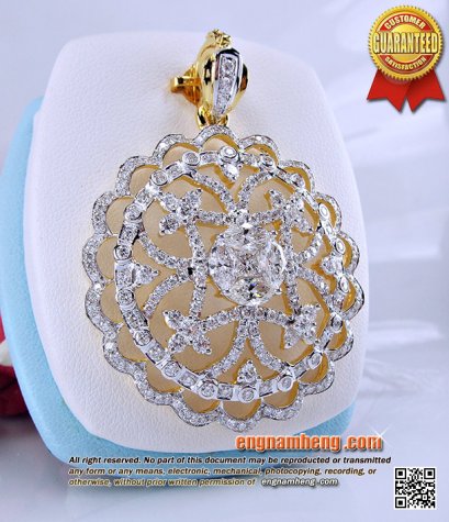 จี้เพชรเบลเยี่ยมคัท เพชรน้ำ 97 G-Color/VVS น้ำหนักเพชรรวม 2.78 กะรัต ใส่สวยต้องลองค่ะ