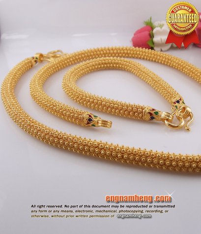 สร้อยคอทอง 96.5% ลายดอกพิกุล 8 ดอก งานสวยละเอียดประณีตค่ะ