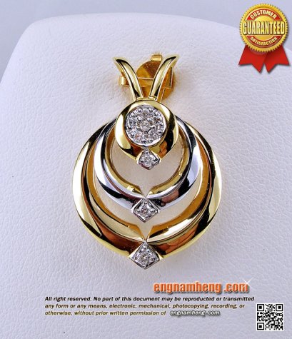 จี้เพชรเบลเยี่ยมคัท ดีไซน์สวยทันสมัย น้ำหนักเพชรรวม 13 ตังค์ ใส่แล้วน่ารักมั่กมากจ้ะ