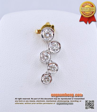 จี้เพชรเบลเยี่ยมคัท น้ำ98 F-Color/VVS1-2 น้ำหนักเพชรรวม 1.00 กะรัต สวยมากค่ะ