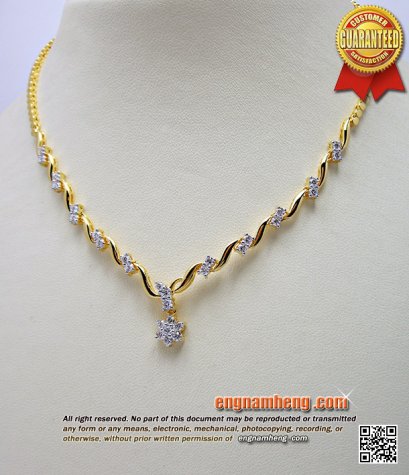 สร้อยคอเพชรเบลเยี่ยมคัท น้ำ98 F-Color/VVS น้ำหนักเพชรรวม 1.19 กะรัต ใส่สวยในราคาเบาๆค่ะ