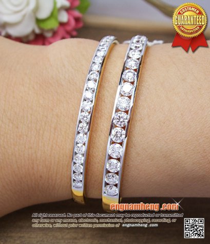 กำไลเพชรเบลเยี่ยมคัท น้ำ98 F-Color/VVS 3.48 กะรัต ใส่สวยได้ทุกวัน เพชรเป็นน้ำเป็นเนื้อค่ะ วงใหญ่ค่ะ