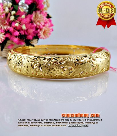 กำไลทอง 96.5% น้ำหนักทอง 2 บาท (30.4 กรัม) งานฉลุลาย 12 ราศี สวยคลาสสิกค่ะ