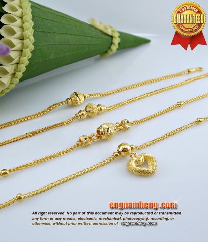 สร้อยแขนทอง 96.5% น้ำหนักทอง 1 สลึง (3.8 กรัม) ลายรุ่นใหม่ ใส่สวยน่ารักค่ะ