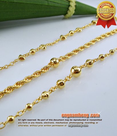 สร้อยแขนทอง 96.5% น้ำหนักทอง 1สลึง (3.8 กรัม) ความยาว 15-17 ซม. ค่ (ชุดที่ 2)